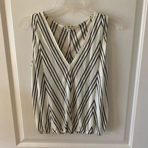 Navy striped tank top